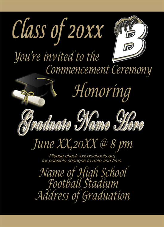 Full Color Graduation Invitations 5x7"