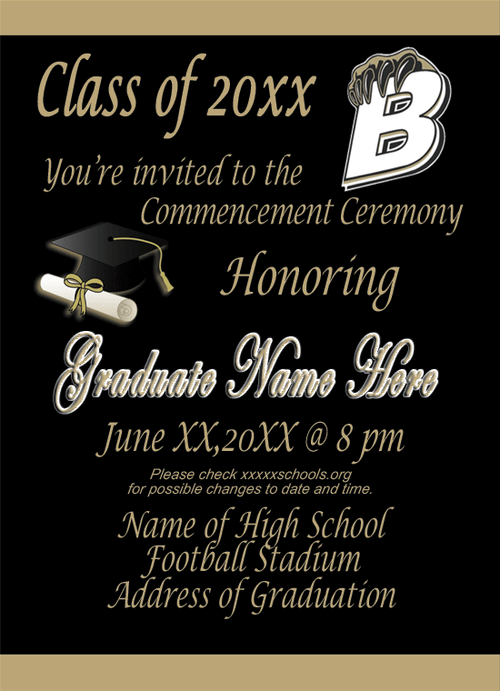 Full Color Graduation Invitations 4x6"