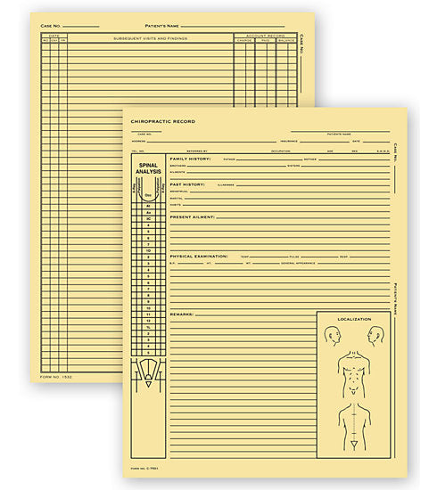 C750 Chiropractic Exam Records Spinal...