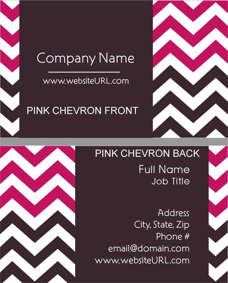 Full Color Chevron Stripe Business...