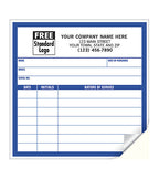 CL12 Large Service Record Labels White with Blue Border 5 x 5"