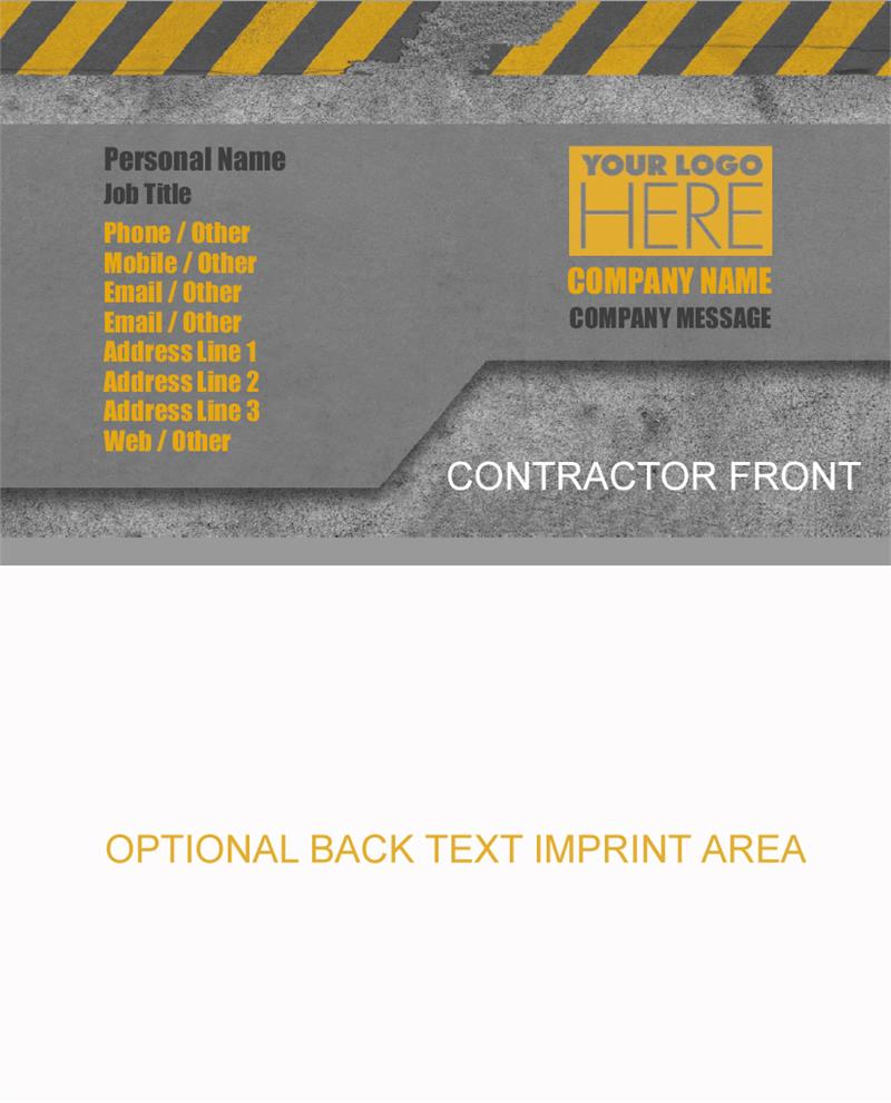 Full Color Contractor And Construction...