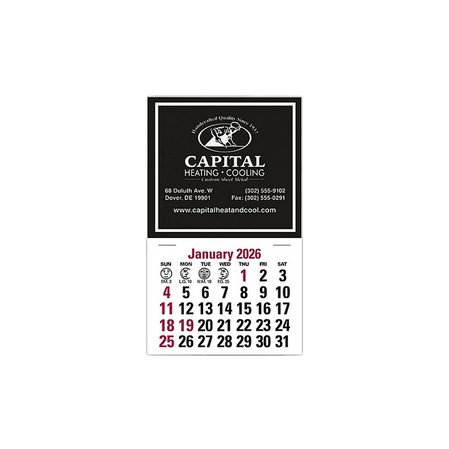 Promotional 2026 Stick Up Calendar