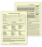 D101 Dental Exam Record Single Sheet 8 1/2 x 11"