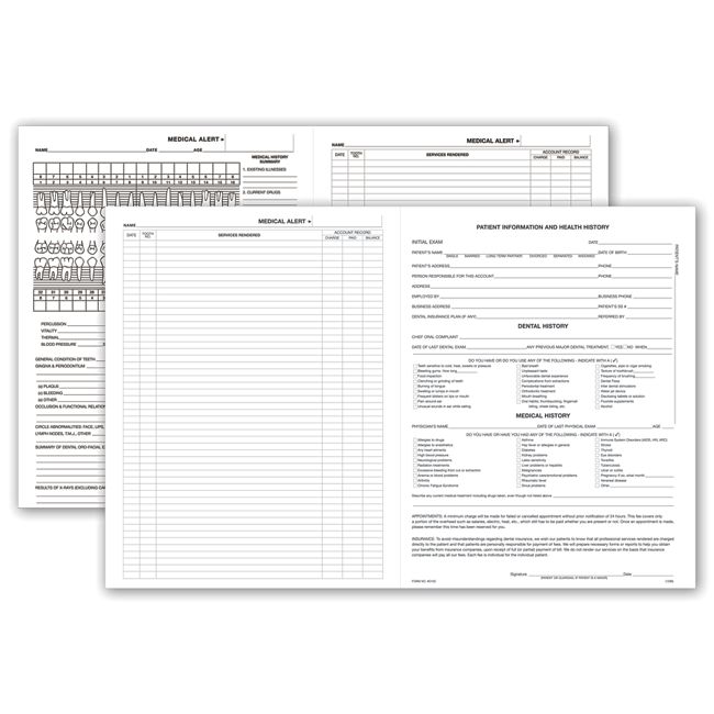 D103 Four Page Dental Exam...