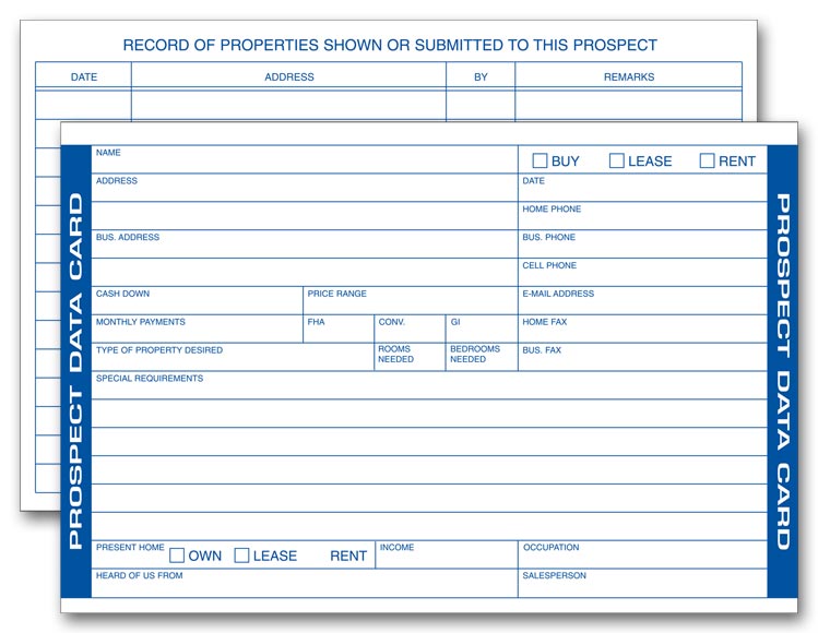 D146 Real Estate Prospect Cards...
