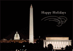 D2100 Good Evening Washington, DC Regional Holiday Cards 7 7/8 x 5 5/8"