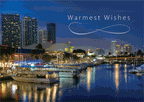 D2108 Miami Bayside Market Marina Regional Holiday Cards 7 7/8 x 5 5/8"