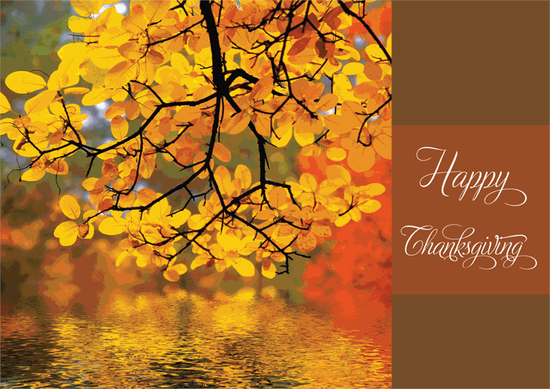 D2155 Autumn Reflection Thanksgiving Holiday...