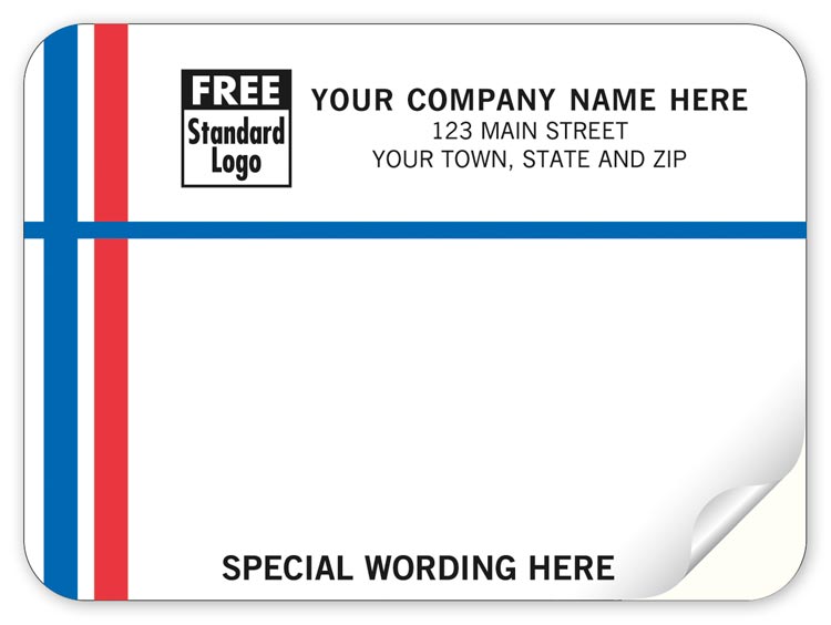 D216 Continuous Mailing Label RD/BU...