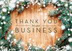 D2440 Thanks for the Business! Holiday Greeting Cards 7 7/8 x 5 5/8"