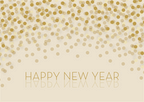 D2456 Champagne Wishes Happy New Year Holiday Cards 7 7/8 x 5 5/8"