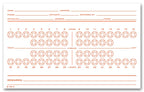 D74C Dental Exam Card File Record Numbered Teeth System C 5 x 8"