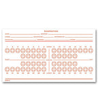 D76C Dental Exam Record Slips Numbered Teeth System C 4 1/2 x 8"