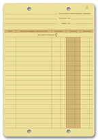 D83 Ledger Cards 6 3/8 x 9 1/4"