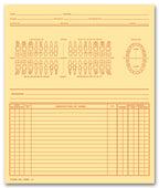 D90C Dental Exam Record Numbered Teeth System C Folder Style 5 x 8"