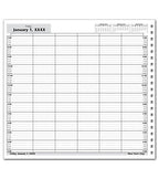DAY14 DayScan 6 Column Looseleaf Pages 15 Minute Intervals 7am-7pm 12 x 11"