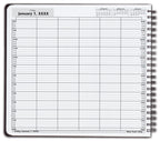 DAY8 DayScan 6 Column Wirebound Book 15 Minute Intervals 8am-8pm 12 x 11"