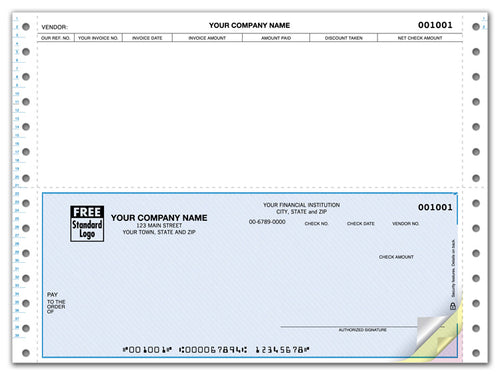 DCB211 Continuous Bottom Accounts Payable Check 9 1/2 x 7"