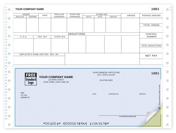DCB301 Continuous Bottom Payroll Check...