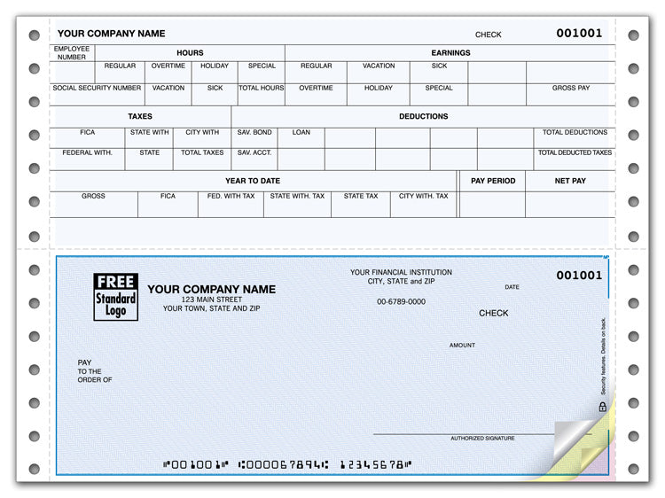 DCB303 Continuous Bottom Payroll Check...