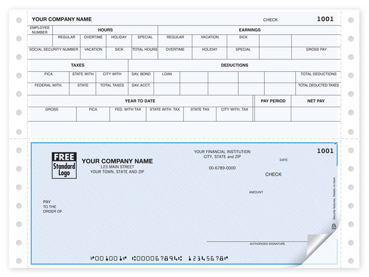 DCB303 Continuous Bottom Payroll Check...