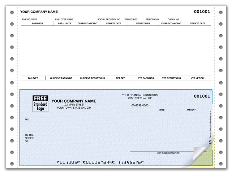 DCB304 Continuous Bottom Payroll Checks...