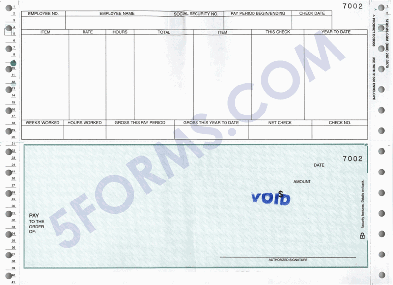 DCB308 Continuous Bottom Payroll Check...