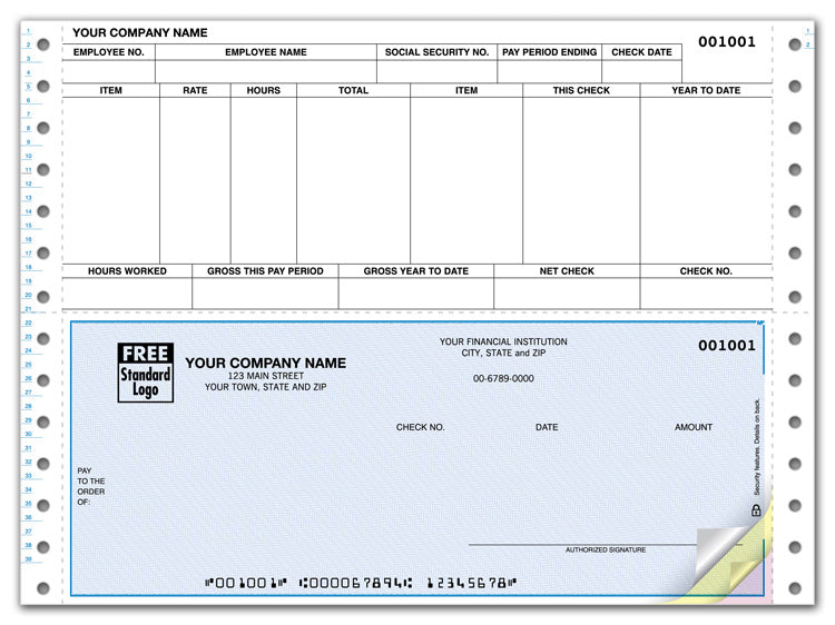 DCB318 Continuous Bottom Payroll Check...