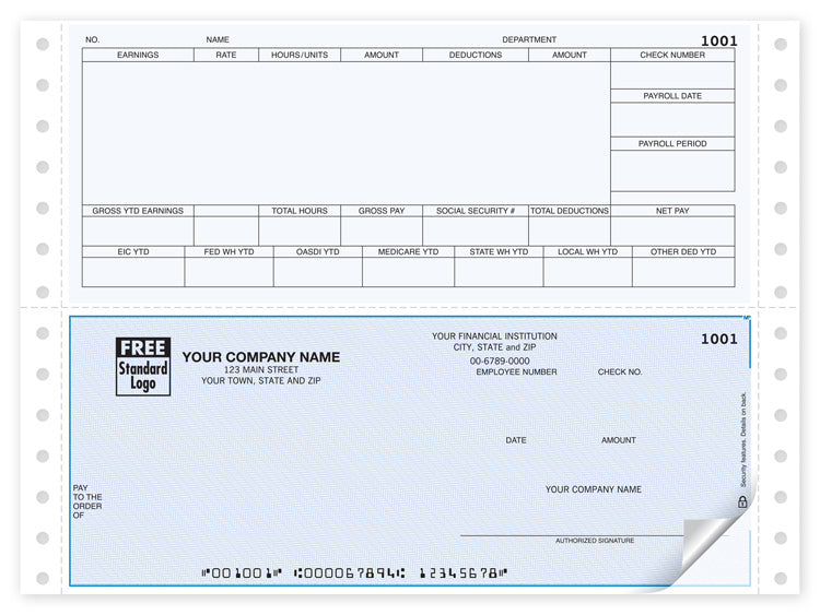 DCB346 Continuous Bottom Payroll Check...