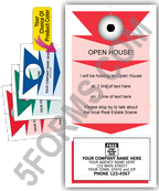 DH86-H Real Estate Open House Doorknob Hanger 3 1/3 x 7"