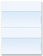 DL2V836 Laser 2-Up Check Blank Check Stock 8 1/2 x 11"