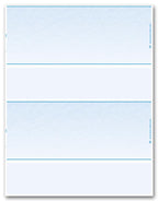 DL2V840 Blank Laser Checks 2-Up 8 1/2 x 11"