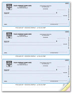 DLA104 Laser 3 To A Page QuickBooks Compatible Lined Checks 8 1/2 x 11"