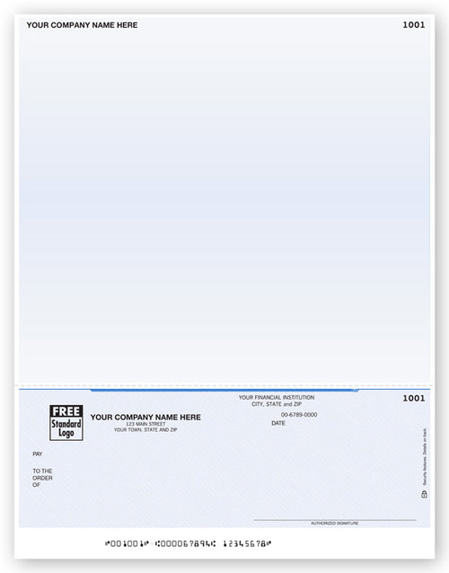 DLB160 Laser Bottom Revenue Check 7.5" Voucher 8 1/2 x 11"