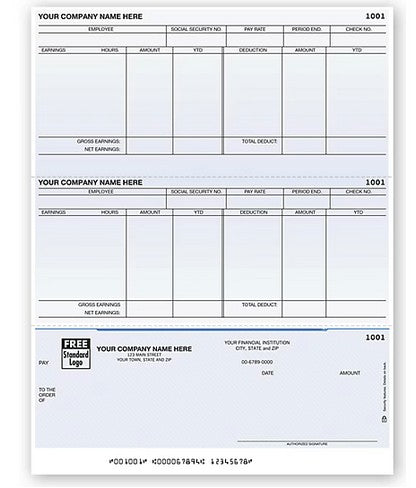 DLB333 Laser Bottom Payroll Check...