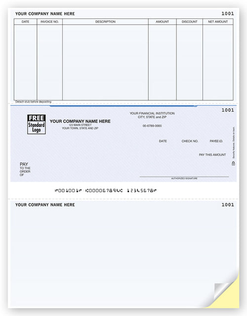 DLM225 Laser Middle Accounts Payable Check 8 1/2 x 11"