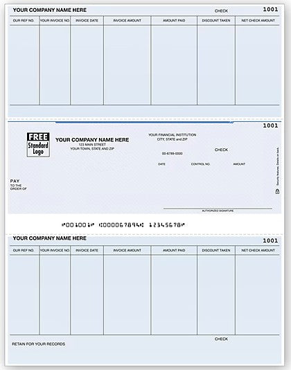 DLM274 Laser Accounts Payable Checks Compatible with Great Plains 8 1/2 x 11"
