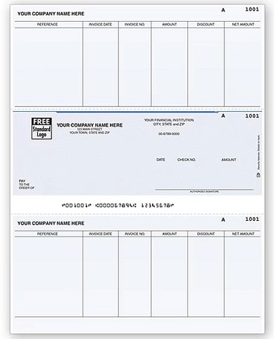 DLM280 Laser Middle Accounts Payable Check 8 1/2 x 11"
