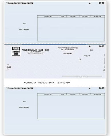 DLM286 Laser Middle Accounts Payable Check 8 1/2 x 11"