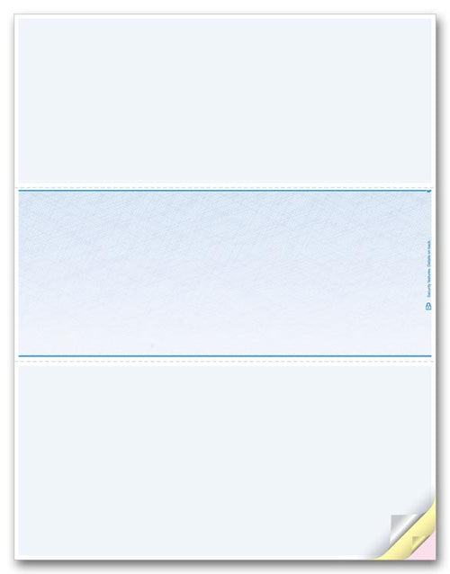 DLM832-BULK Blank Laser Checks Middle Format 8 1/2 x 11" QTY 1000