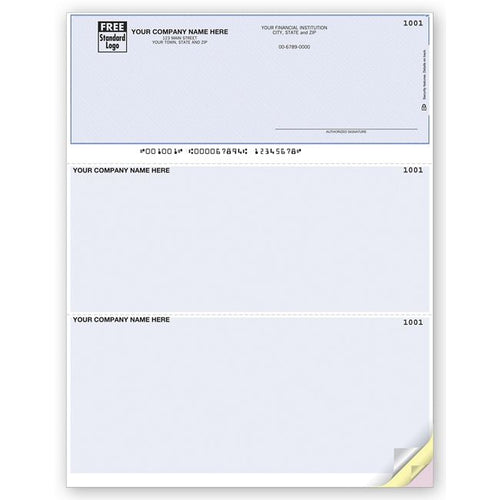 DLT126 Laser Top Unformatted Checks 8 1/2 x 11"