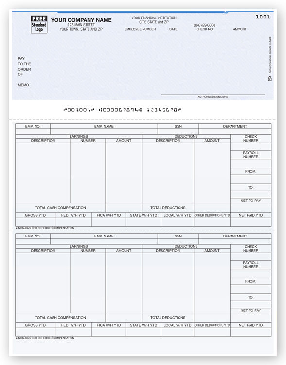 DLT301 Laser Top Payroll Check...