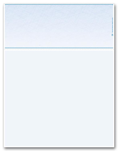 DLTV820 Laser Top Blank Checks with 7.5" Voucher 8 1/2 x 11"