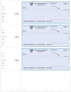 DLW006 Lined Laser Wallet Checks QuickBooks Compatible 8 1/2 x 11"
