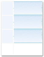 DLW837 Laser Wallet Blank Check Stock 8 1/2 x 11"