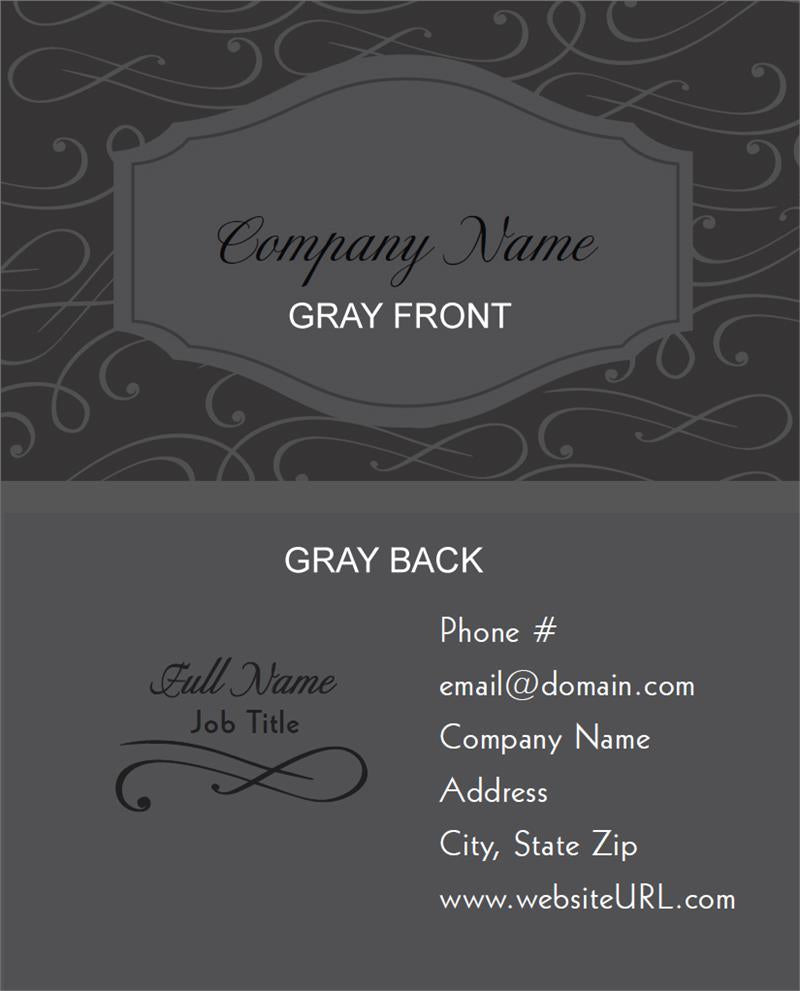 Full Color Elegant Scroll Business...