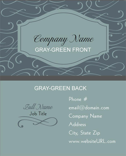 Full Color Elegant Scroll Business Cards
