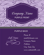 Full Color Elegant Scroll Business Cards