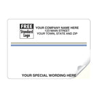EP66R Roll Blue Gray Stripe Mail Label 4 x 2 7/8"